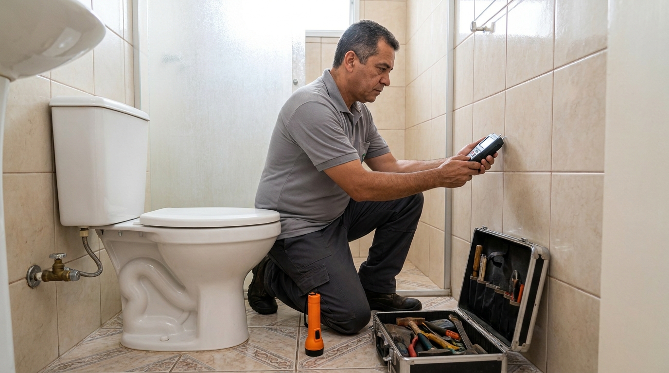 Técnico de caça vazamento com detector em Uberlândia‑MG